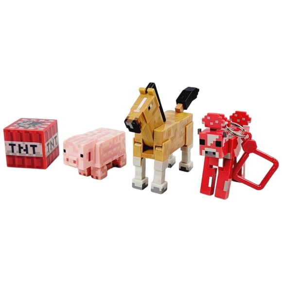 Minecraft Toys Minecraft Figure Lot Animals Hanger More Jazwares